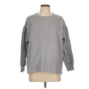 Rivet & Thread Balloon Sleeve Cotton Crewneck Sweatshirt